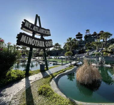 Front sign at Mt Atlanticus mini golf