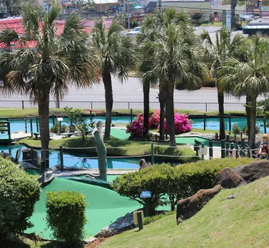 jungle lagoon aerial view