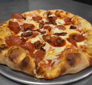 Pizza on display