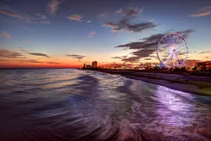 Sunset Ocean View with Skywheel